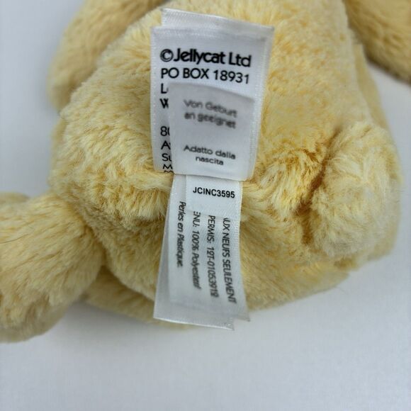 Jellycat Bashful Lemon Bunny Rare Yellow Tail 8” Small Plush RETIRED - Picture 9 of 10